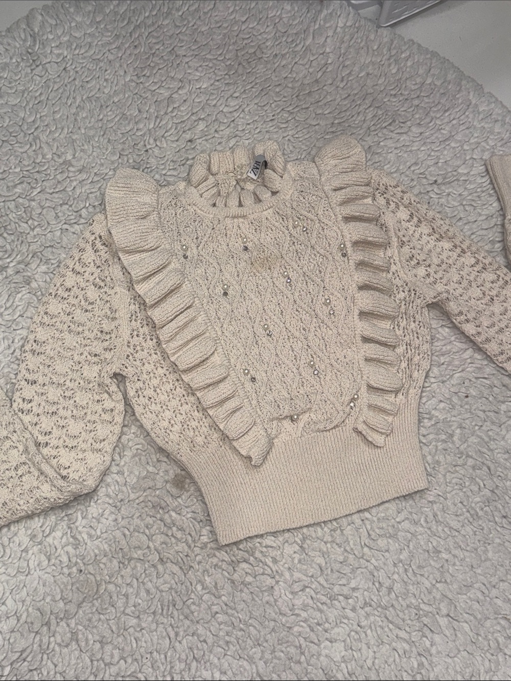 Zara stretch nude top